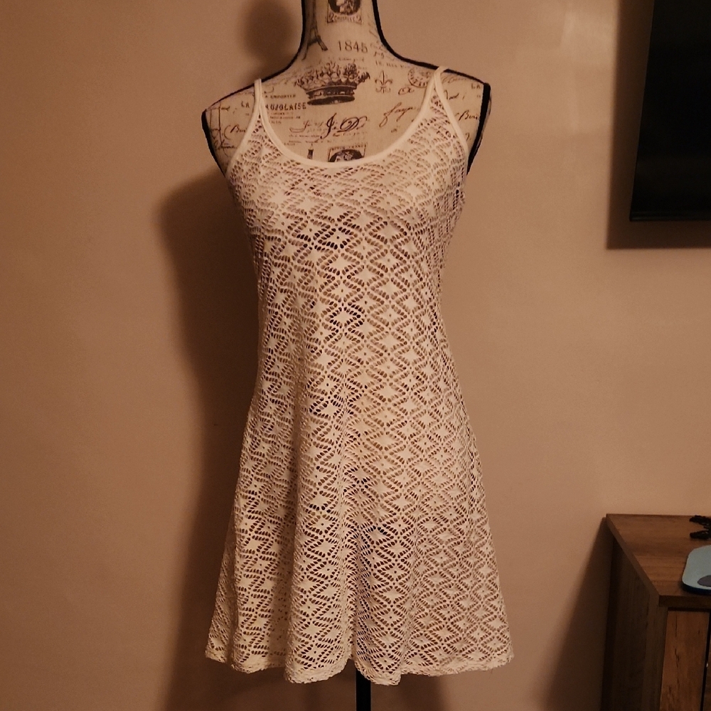 Off White See Through Dress/Cover Up